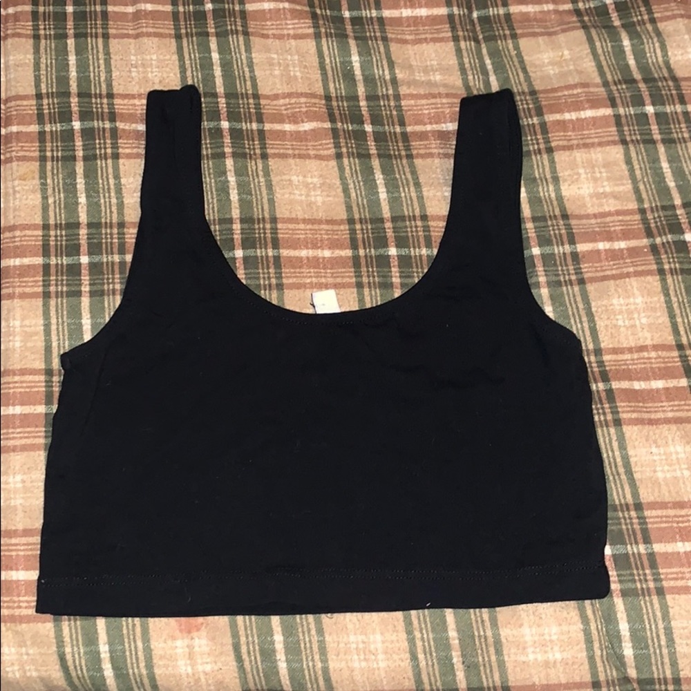 Black Tank Crop Top